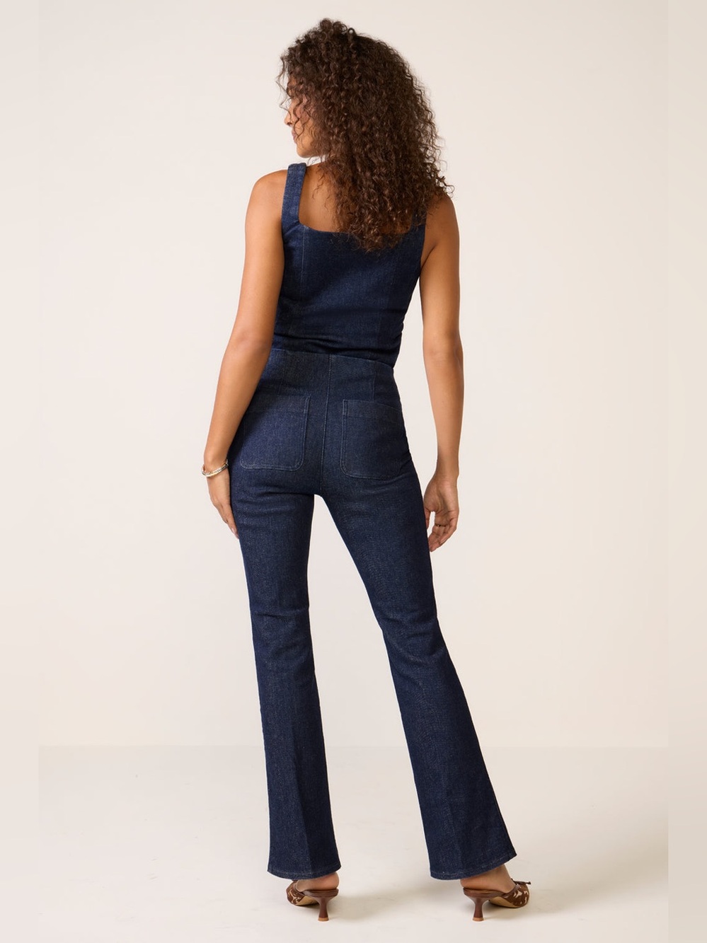 SPANX Dark Indigo Micro Flare Jeans - Picture 3 of 7